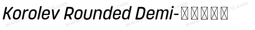 Korolev Rounded Demi字体转换